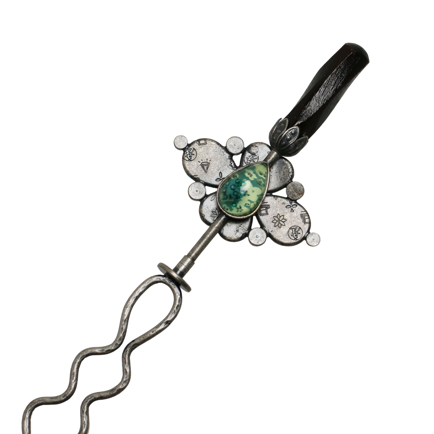 着せ替えかんざし ブルー 梅 着せ替えかんざし