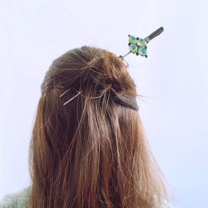 着せ替えかんざし ブルー 梅 着せ替えかんざし