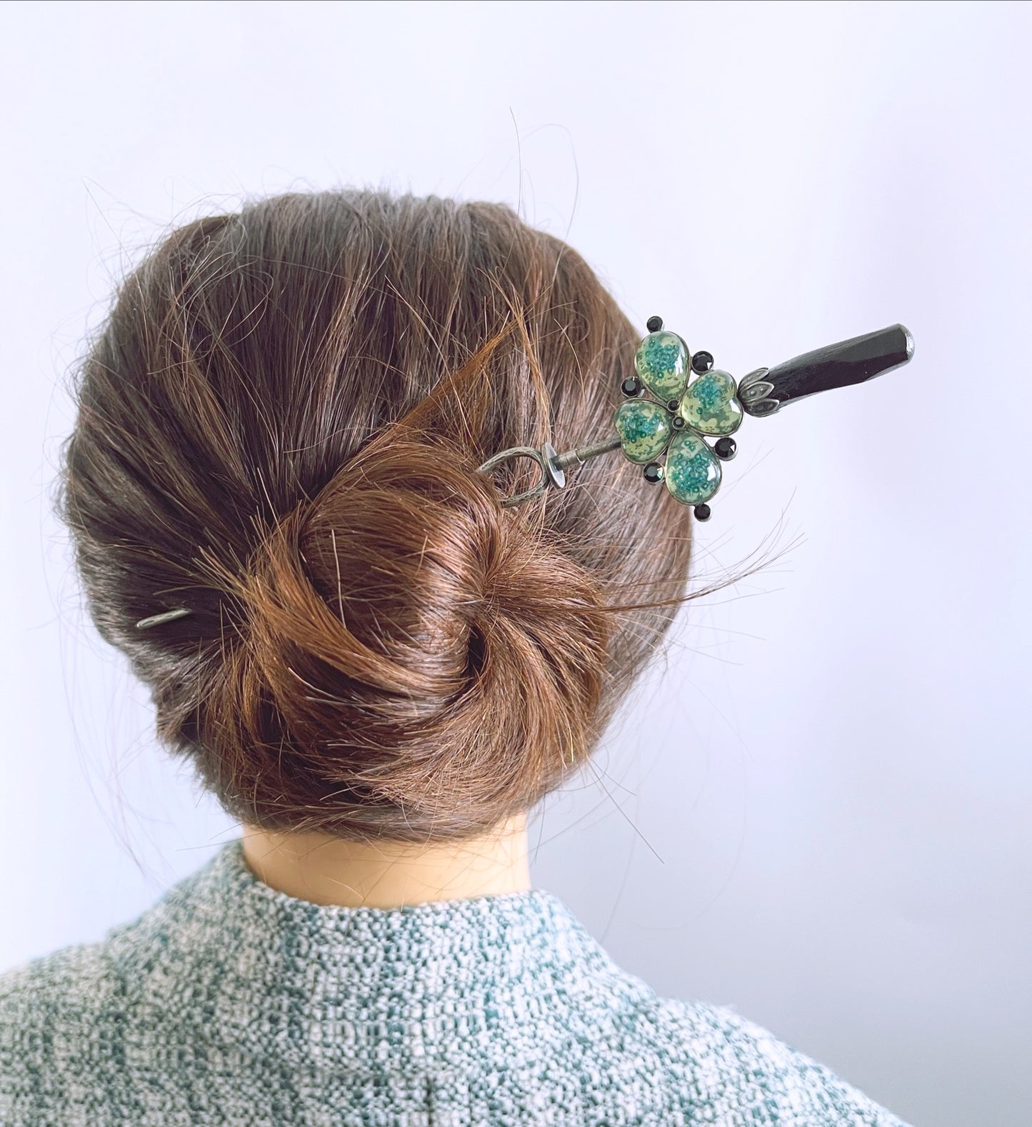 着せ替えかんざし ブルー 梅 着せ替えかんざし