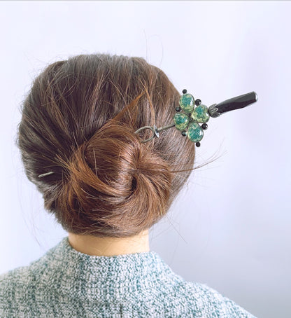 着せ替えかんざし ブルー 梅 着せ替えかんざし