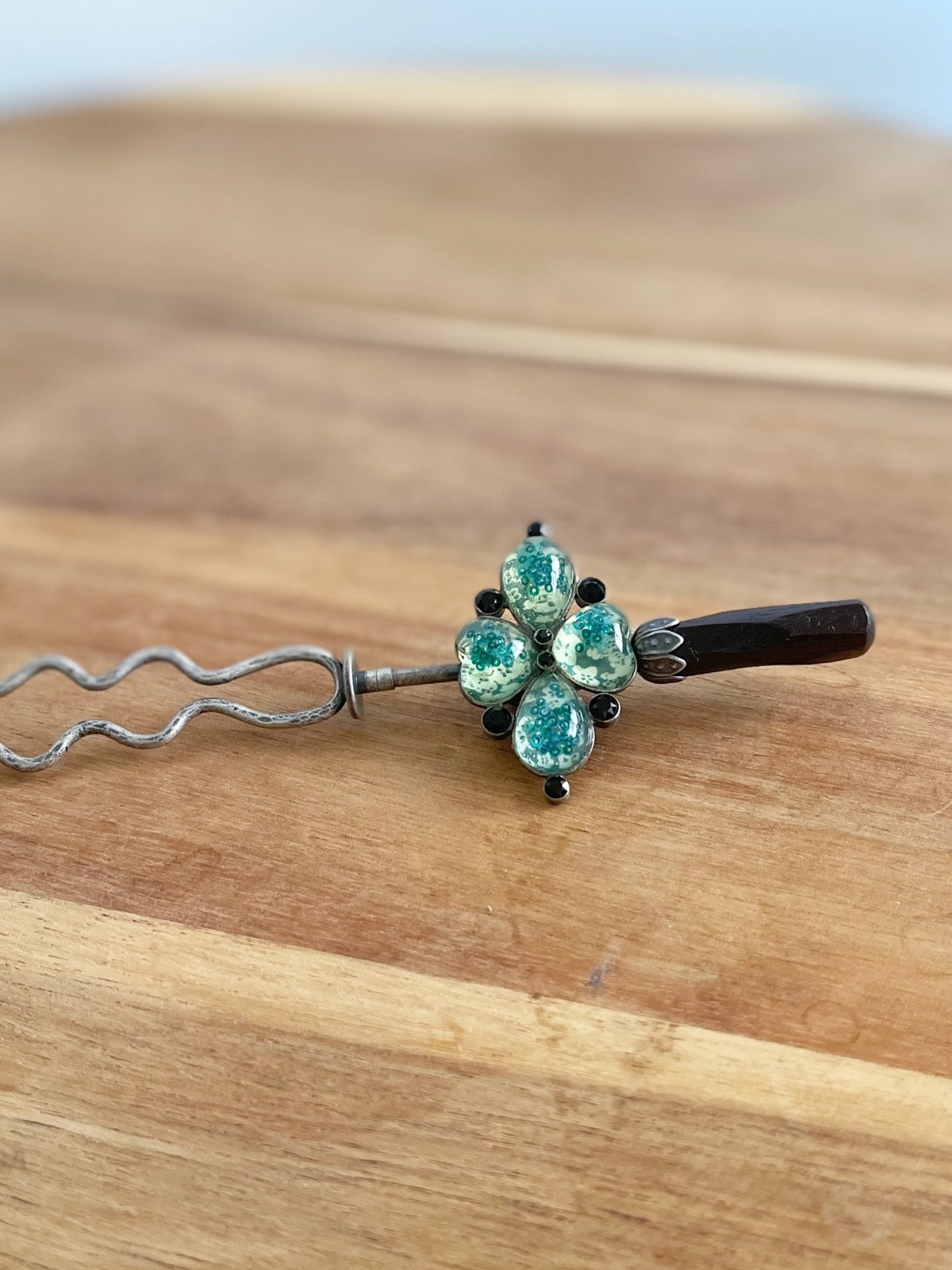 着せ替えかんざし ブルー 梅 着せ替えかんざし