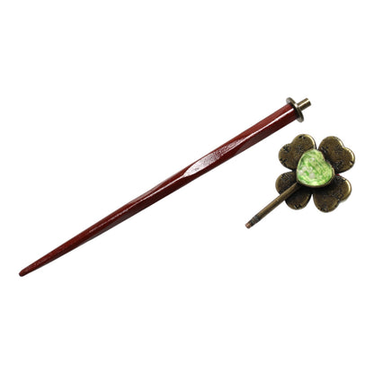 着せ替えかんざし 花 黄緑 梅 珊瑚 TAMARUSAN