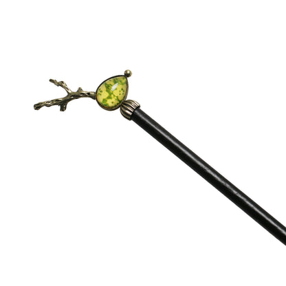 木製かんざし トナカイ 抹茶 黄緑 梅 一本挿しかんざし