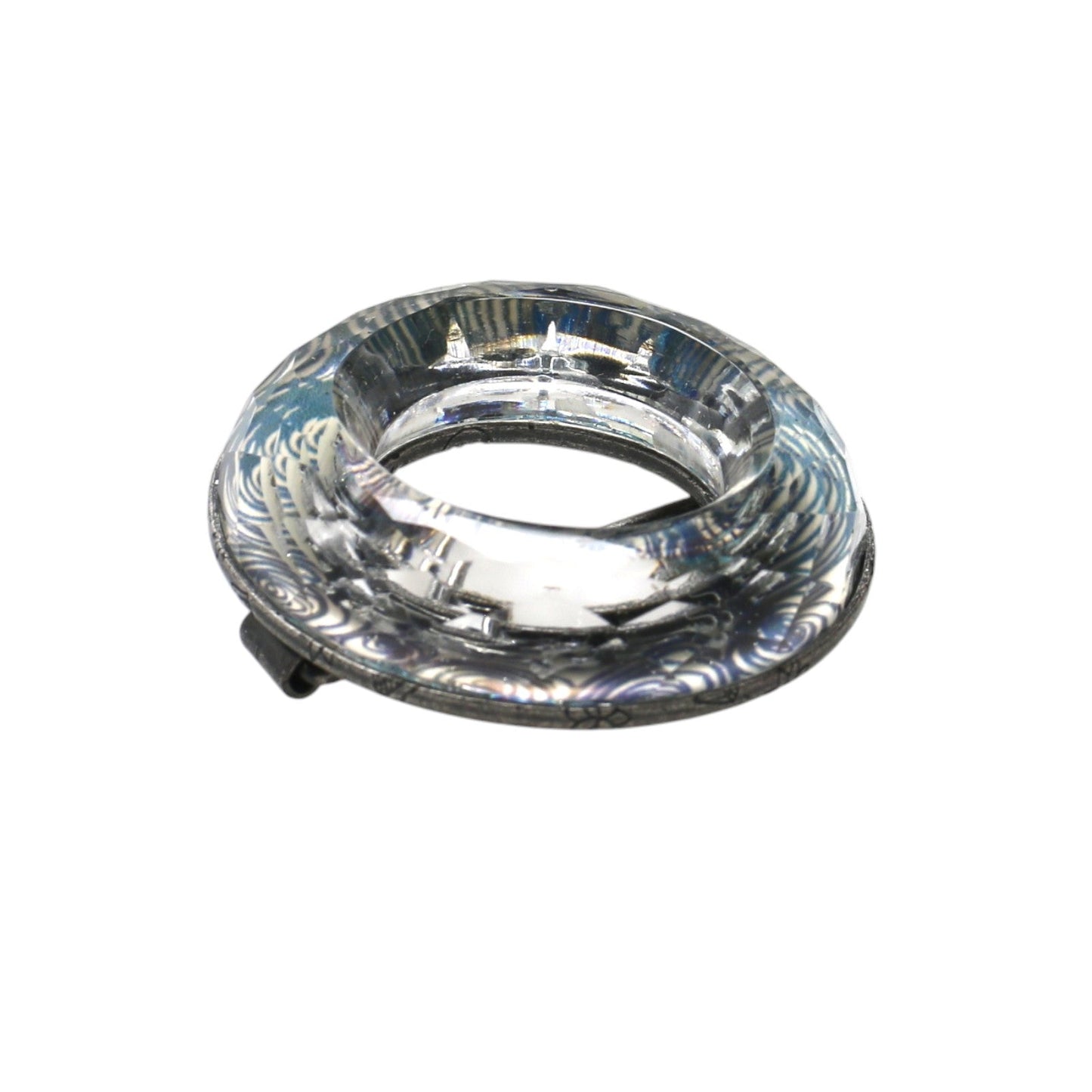 大人 パッチン留め 水色 ドーナツ パッチン留め