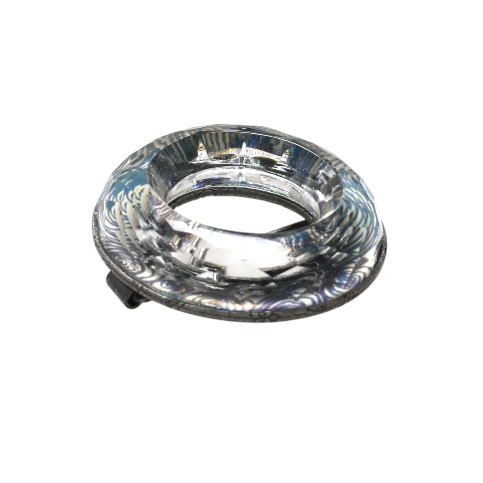 大人 パッチン留め 水色 ドーナツ パッチン留め