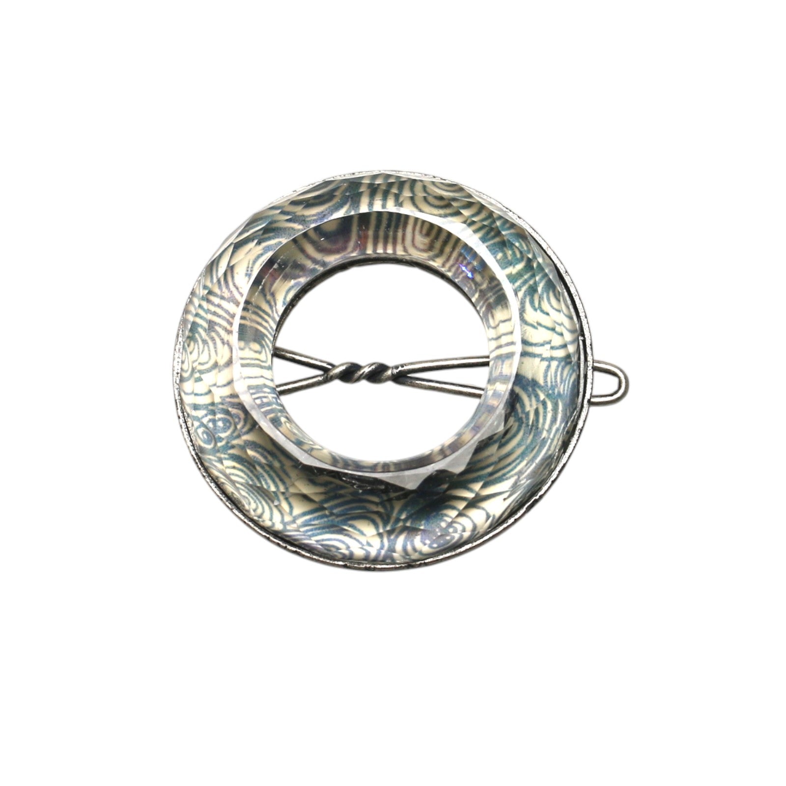 大人 パッチン留め 水色 ドーナツ パッチン留め