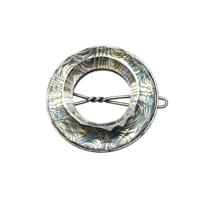 大人 パッチン留め 水色 ドーナツ パッチン留め