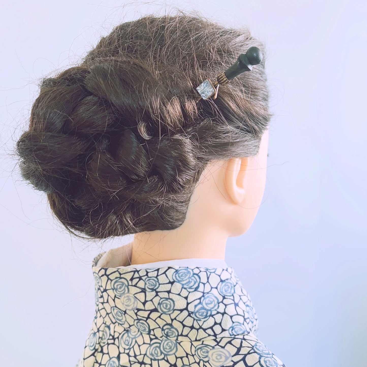 着せ替えかんざし 水色 和風 木製 着せ替えかんざし