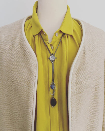 チェーンループタイ 水色 ヤモリ TAMARUSAN