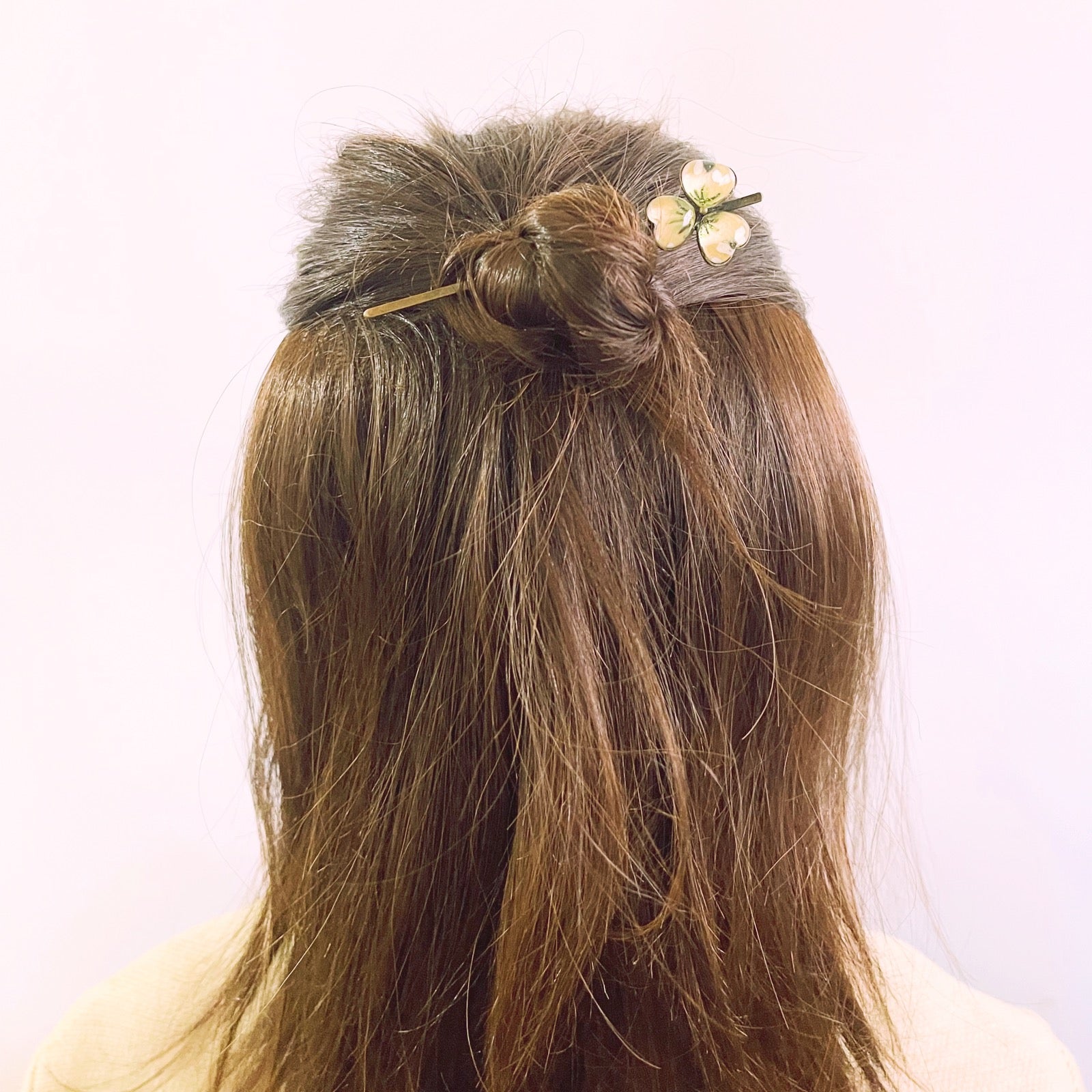 短いかんざし すみれ 花 紫 TAMARUSAN