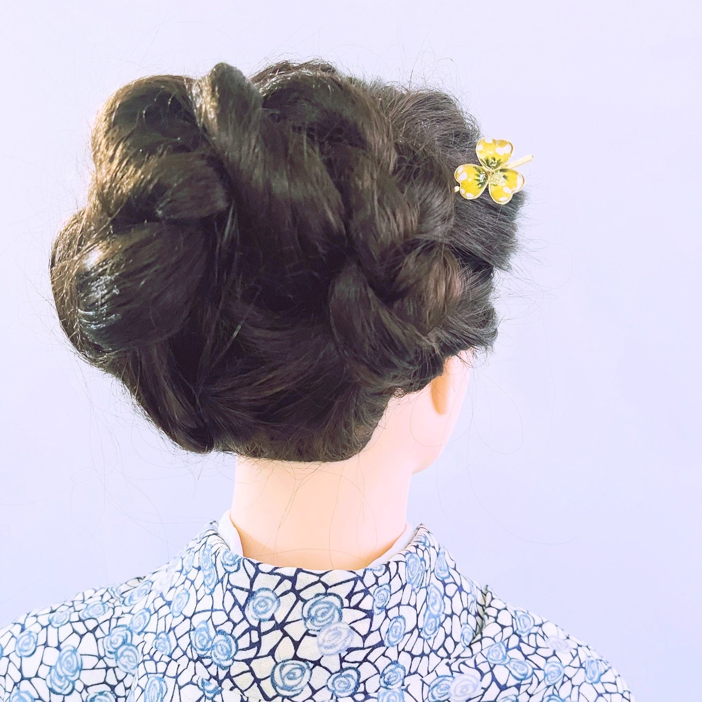 短いかんざし すみれ 花 ゴールド 黄色 TAMARUSAN