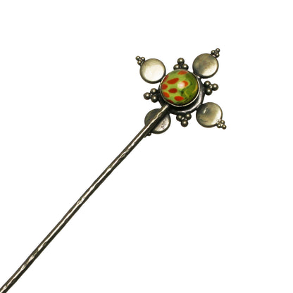 かんざし マルチカラー 菊 長め 一本挿しかんざし