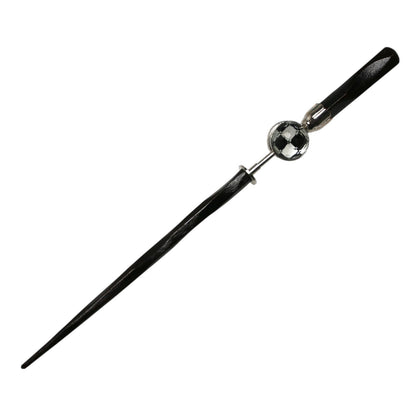 着せ替えかんざし 白黒 市松 木製 TAMARUSAN