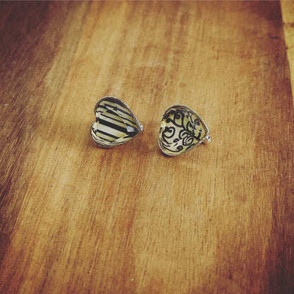 帯留 白黒 ハート モダン 帯留め