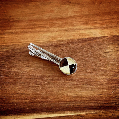 ネクタイピン シンプル 白黒 贈り物 ネクタイピン