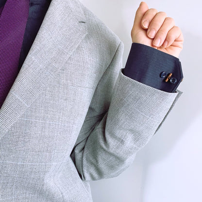 大きなカフスボタン 花 ピンク 金 カフスボタン