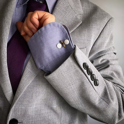 カフスボタン 緑 丸 ユリ TAMARUSAN