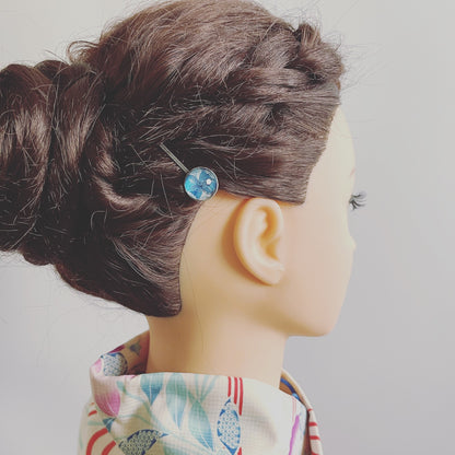 ヘアピン ユリ 青 和装 TAMARUSAN