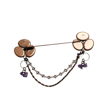 ハットピン ユリ アメジスト 紫 ハットピン