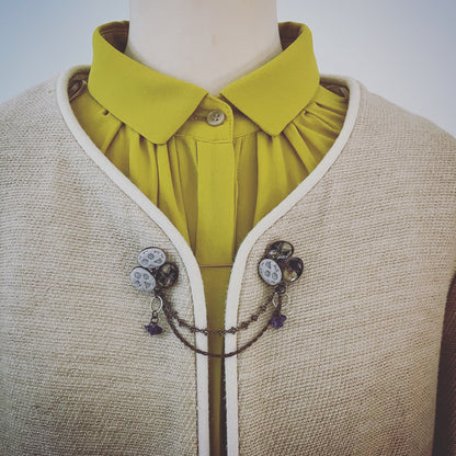 ハットピン ユリ アメジスト 紫 ハットピン