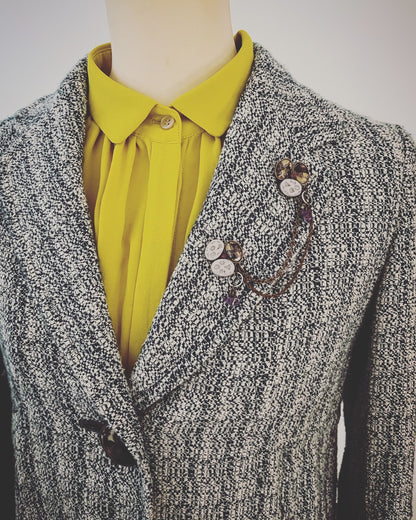 ハットピン ユリ アメジスト 紫 ハットピン