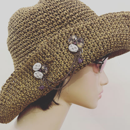 ハットピン ユリ アメジスト 紫 ハットピン