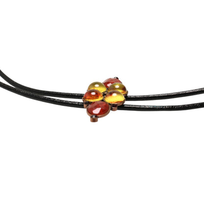 革紐 ループタイ 赤 フリンジ 黒 TAMARUSAN