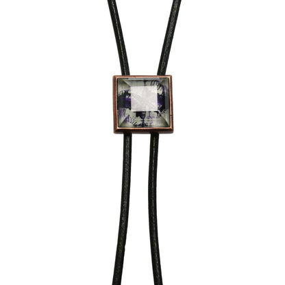 革紐ループタイ 紫 男女 カジュアル ネクタイ TAMARUSAN