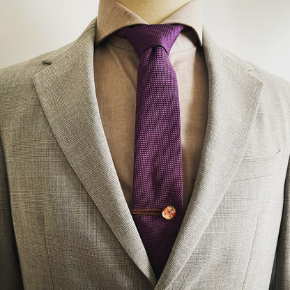 ネクタイピン 赤 ユリ アンティーク調 TAMARUSAN