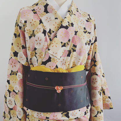 帯留め サーモンピンク 絵 金