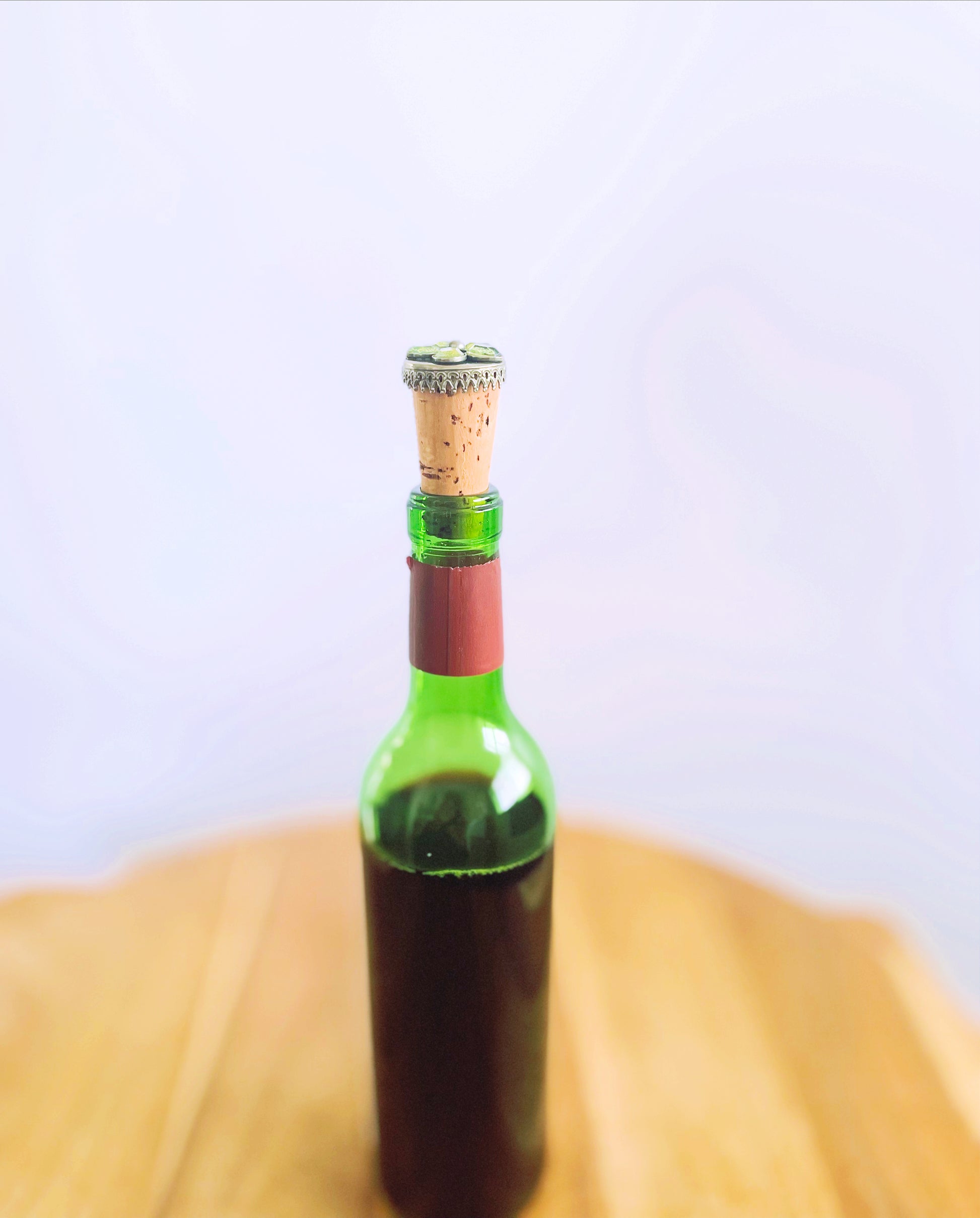 ワインコルク 花 黄緑 ユリ 雑貨