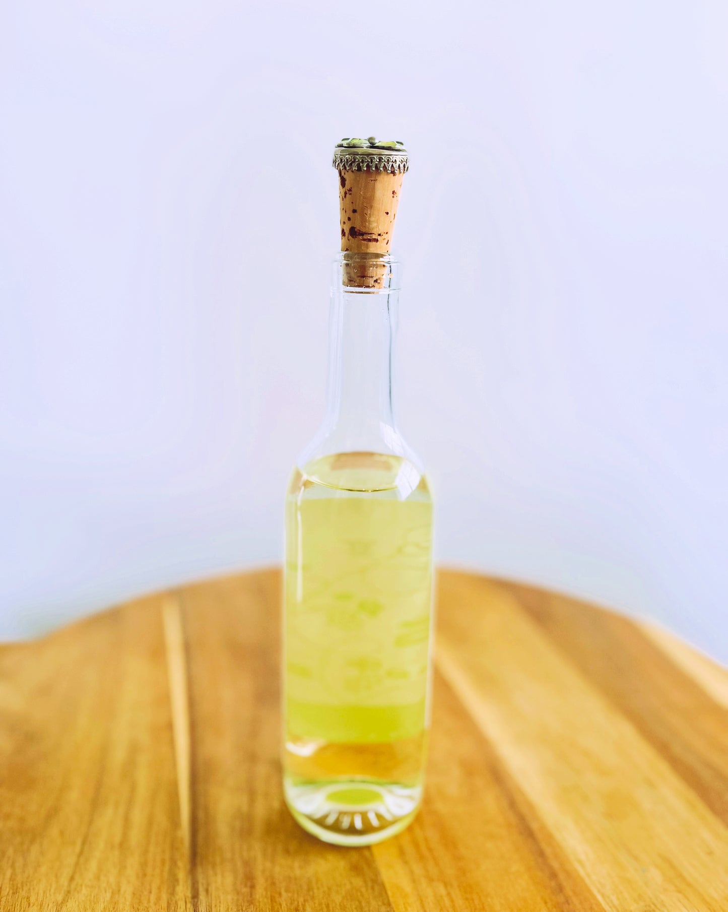 ワインコルク 花 黄緑 ユリ 雑貨