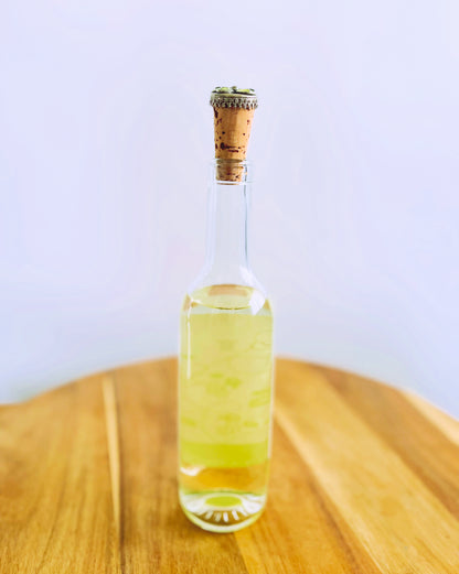 ワインコルク 花 黄緑 ユリ 雑貨