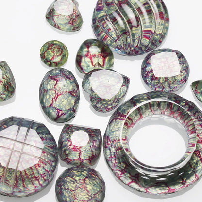 眼鏡チェーン 水面 ブルー アメジスト ゴールド 24k TAMARUSAN