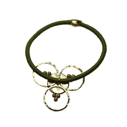 ヘアゴム 水引 紫 ゴールド 24k 紋章 TAMARUSAN