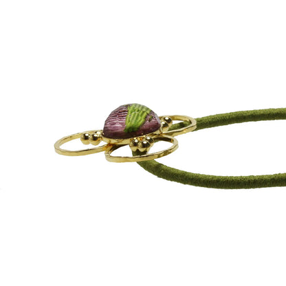 ヘアゴム 水引 紫 ゴールド 24k 紋章 TAMARUSAN