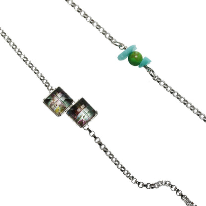 眼鏡チェーン 青 ターコイズ 男女兼用 TAMARUSAN