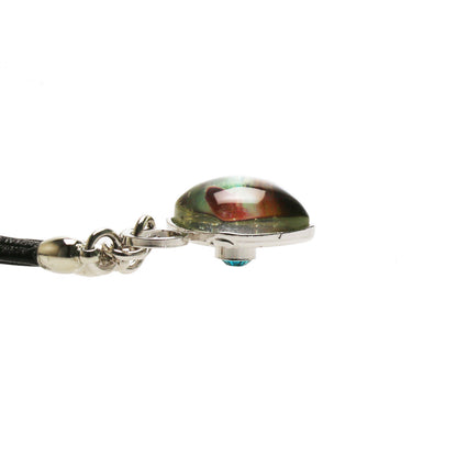 眼鏡ホルダー 革紐 青 2way 男女兼用 TAMARUSAN