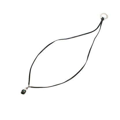 眼鏡ホルダー 革紐 青 2way 男女兼用 TAMARUSAN