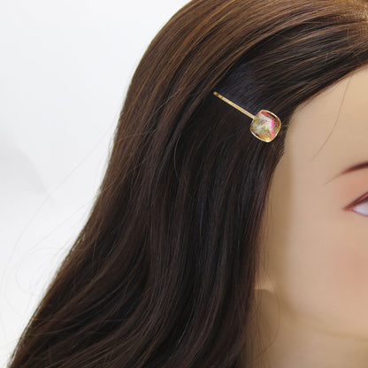 ヘアピン 赤 シンプル 和装 金 高級ヘアピン