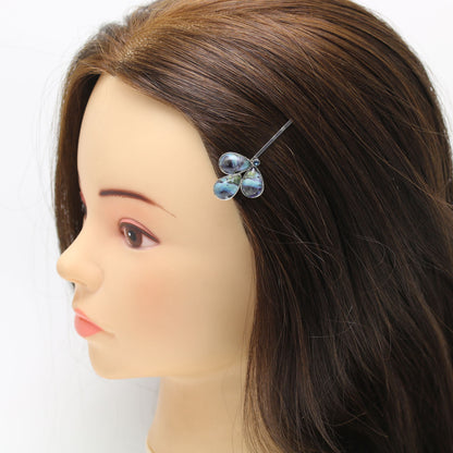 ヘアピン 葉っぱ ブルー 和装 高級 贈り物 TAMARUSAN