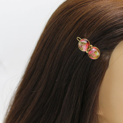 パッチン留め 赤 金 和装ヘアスタイル TAMARUSAN