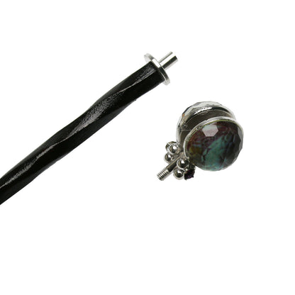 着せ替え 木製 玉かんざし青 和風 TAMARUSAN