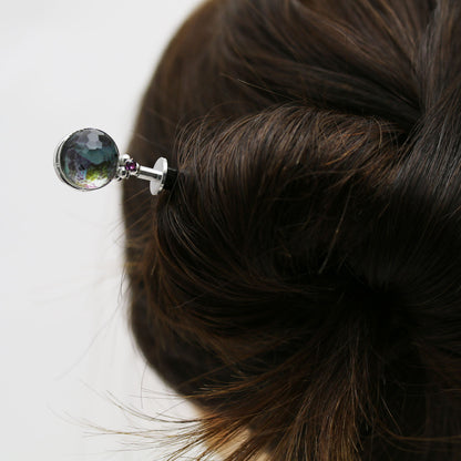 着せ替え 木製 玉かんざし青 和風 TAMARUSAN