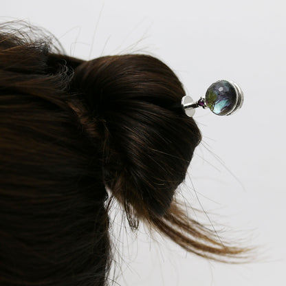 着せ替え 木製 玉かんざし青 和風 TAMARUSAN