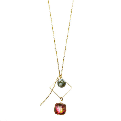 ネックレス 赤 金 シンプル TAMARUSAN