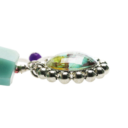 天然石チョーカー アマゾナイト 青 アメジスト インプレッションストーン TAMARUSAN