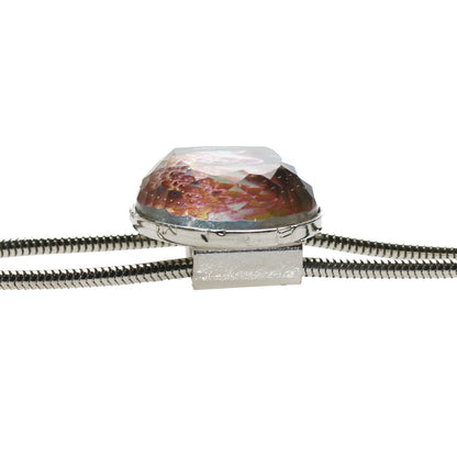 ロングネックレス ループタイ式 青 紫 天然石 TAMARUSAN