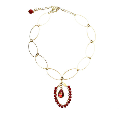 チョーカー 赤 珊瑚 ゴールド TAMARUSAN