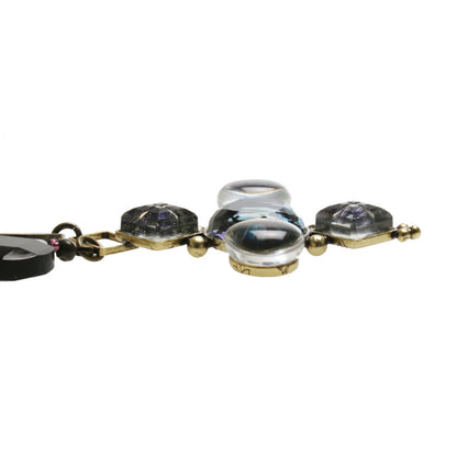 天然石チョーカー 黒 アシンメトリー アマゾナイト TAMARUSAN